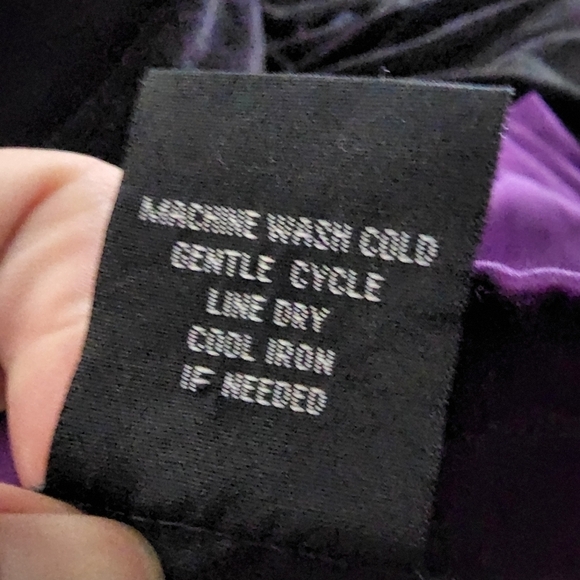 Teeze Me Strapless Sweetheart Dress Purple A-Line Satin Pockets Tie Back 3 EUC - Picture 4 of 4